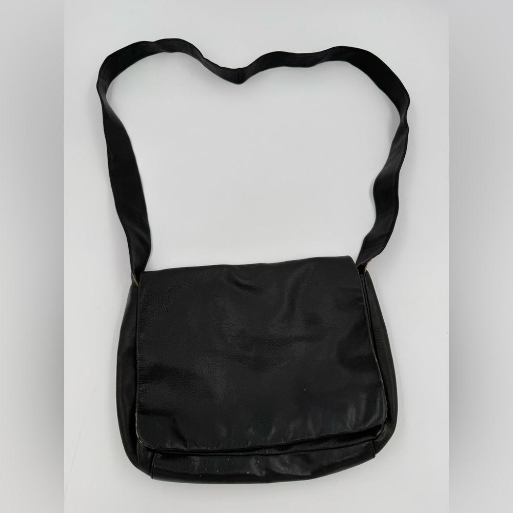 The Sak Distressed Black Messenger Shoulder Bag - 90s grunge look